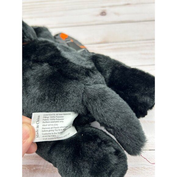 Snuggie Toys Black Cat Plush 10" Halloween Stuffed Animal Orange Bow NWT - Picture 8 of 11